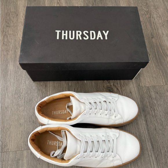 Men’s Thursday Boot - Size 9.5 - White Sneakers with Brown Sole - Never Been Wor - Picture 4 of 5